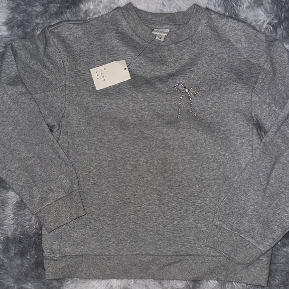 a new day Tops - A New Day Crystal Bow Embellished Sweatshirt - XS NEW
